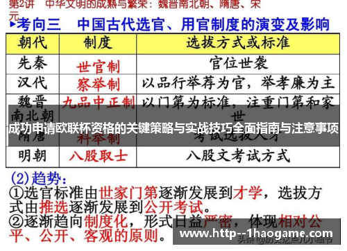 成功申请欧联杯资格的关键策略与实战技巧全面指南与注意事项